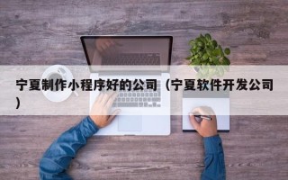 固始宁夏制作小程序好的公司（宁夏软件开发公司）